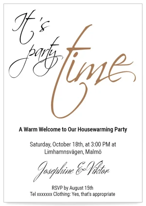 Digital Birthday party invitation Card theme its party time