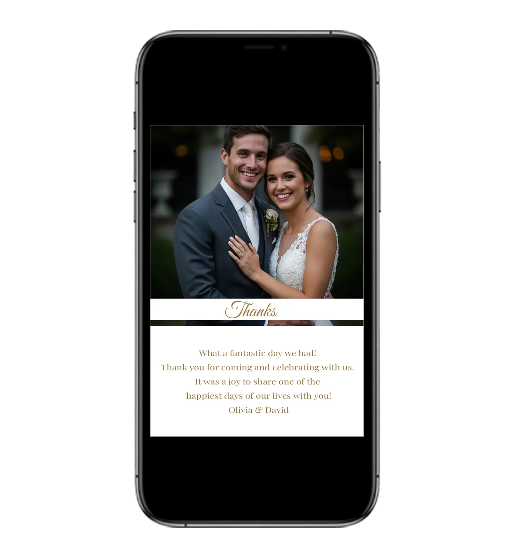 Digital thank you Card theme Cream image mobile