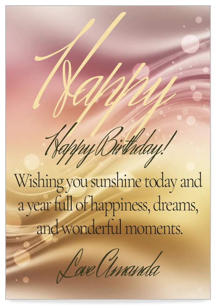 Digital greeting card theme happy birthday