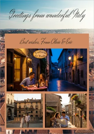 Digital Post Card theme old city