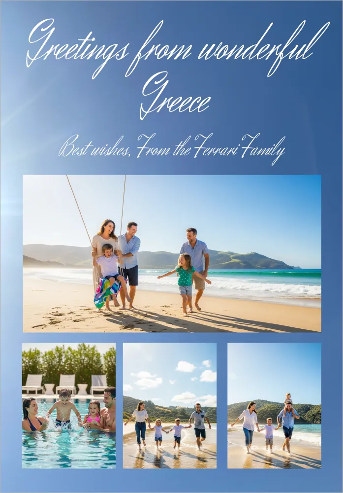 Digital Post Card theme summer