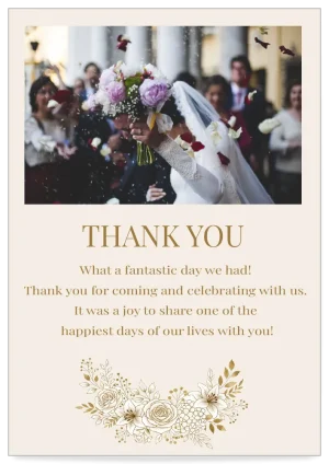 Digital thank you Card theme Cream