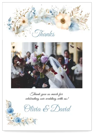 Digital thank you Card Floral Celebration