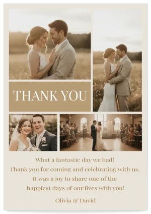 Digital thank you Card theme Warm