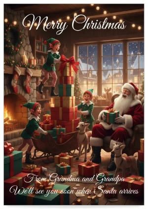 Digital Christmas Card theme Santa